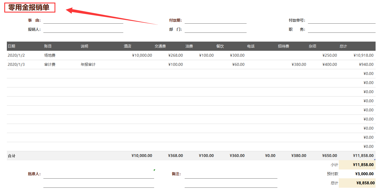 财务别再为月初报销而头痛！88张报销单模板，帮你解决根本问题