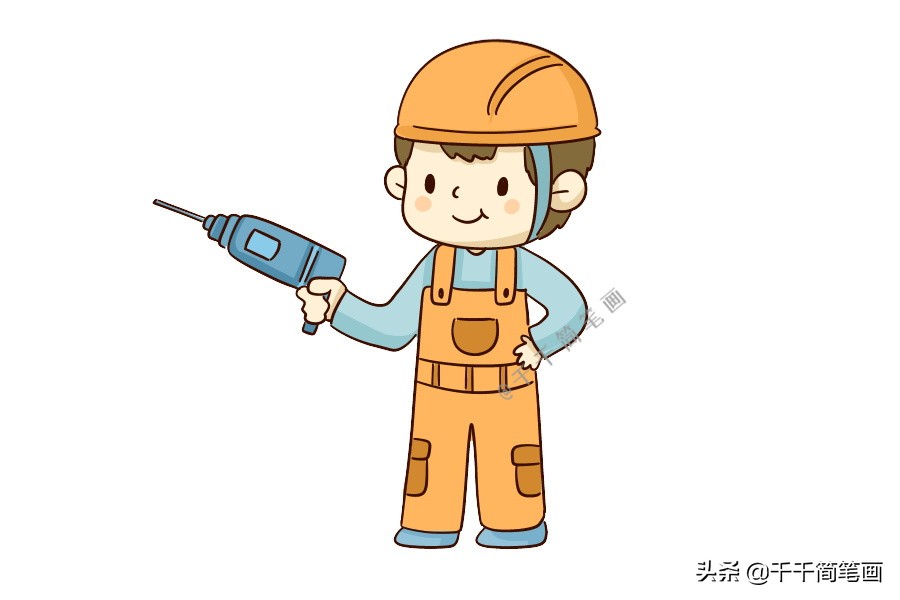 卡通动漫图片绘画简单(可爱q版不同职业人物简笔画,建议老师家长收藏!