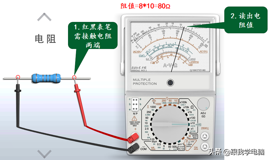 维修工具仪表：指针万用表使用，数字万用表使用