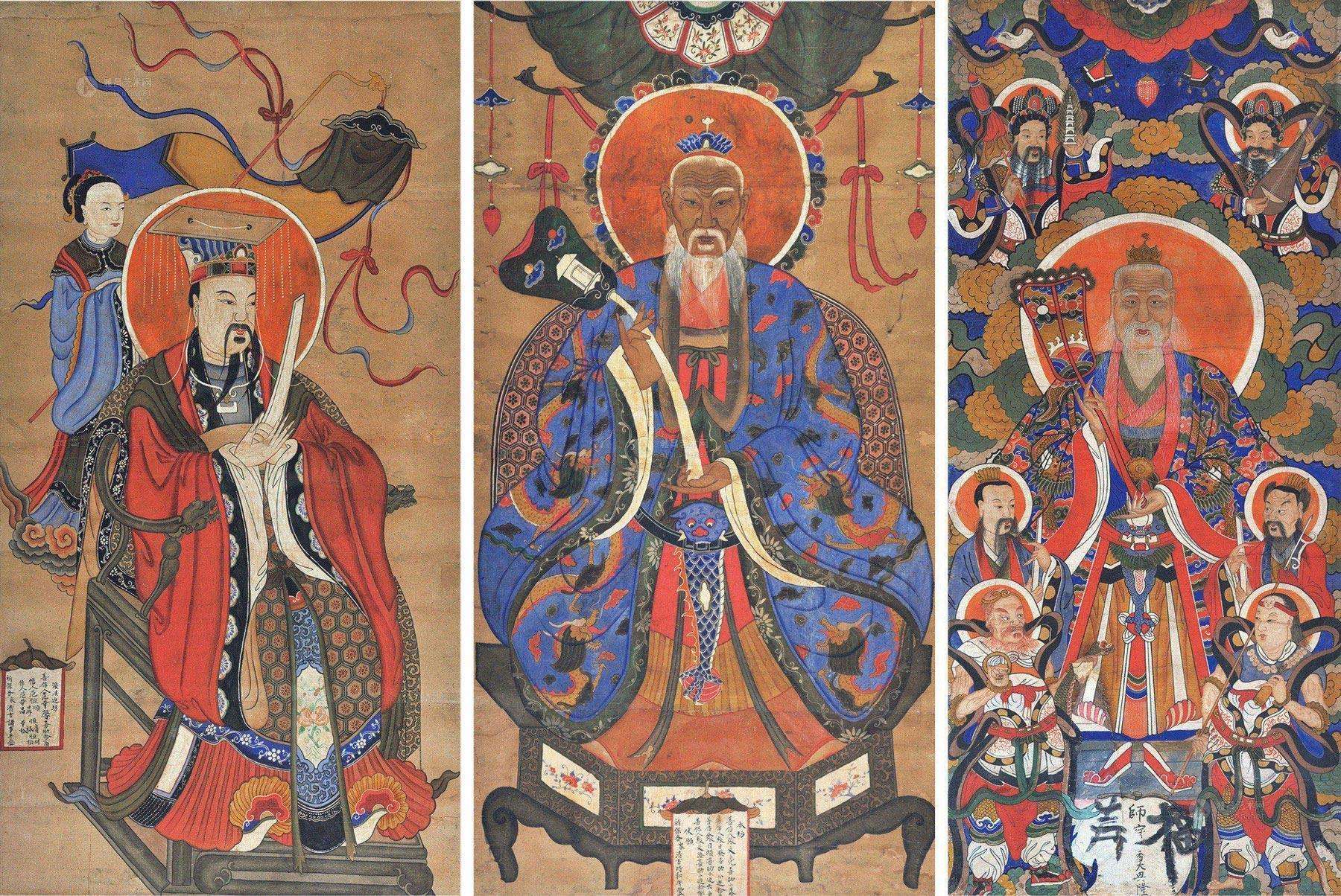 三清,是元始天尊,灵宝天尊,太上老君;西游记第7回,如来降服了猴子