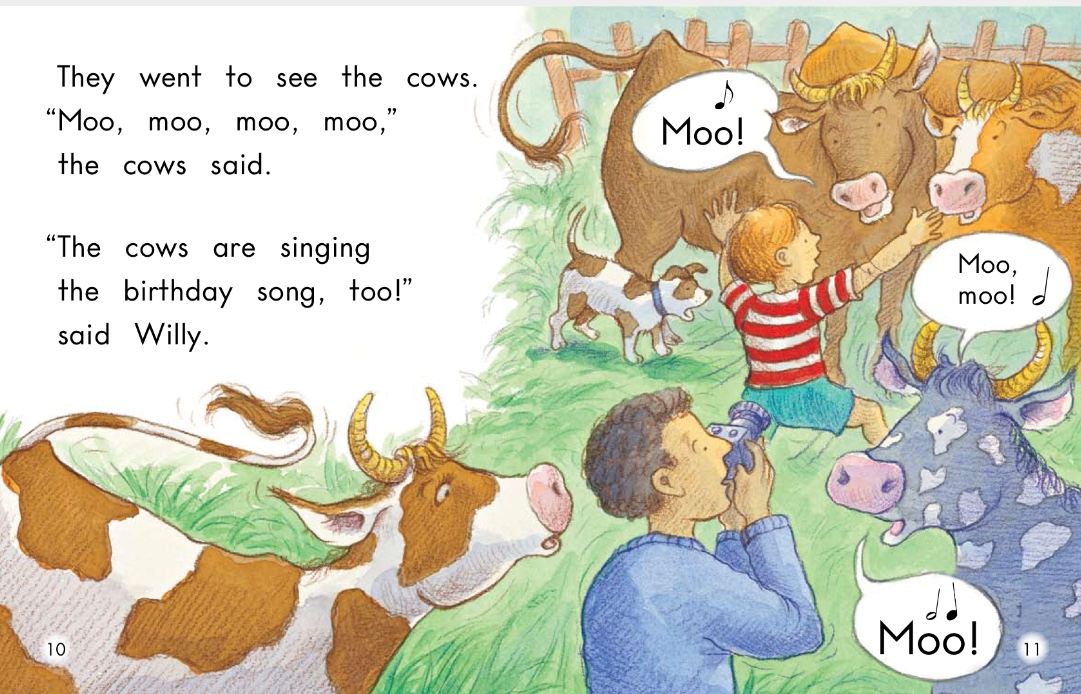 英语有声绘本阅读:《The Birthday Song》听小猪唱歌