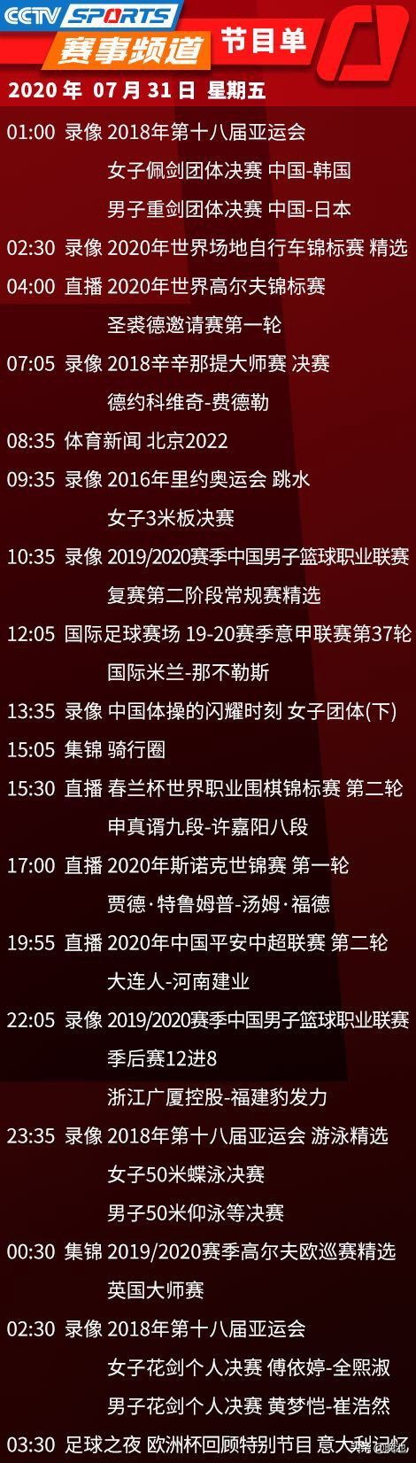 苏宁足球哪里直播比赛(央视今日节目单 CCTV5直播中超鲁能VS苏宁 CBA浙江广厦PK福建男篮)