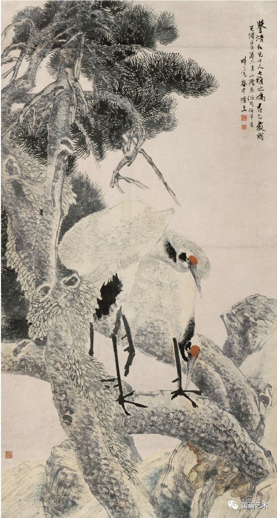 松鹤图作品大全(集各大名家笔下的经典作品松鹤图)