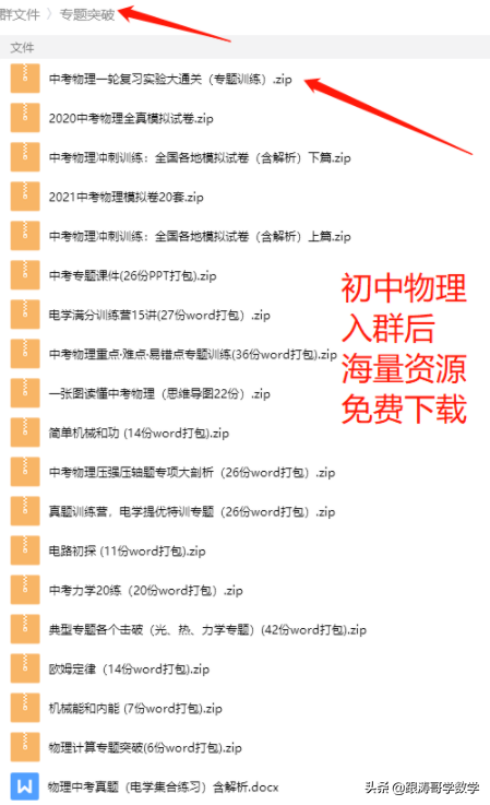 中考物理一轮复习实验大通关（专题训练）