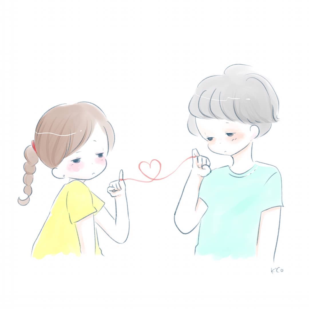 「简笔画」可可爱爱的小女孩与小情侣们~治愈系78