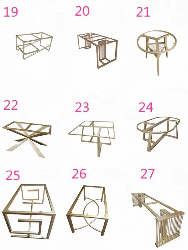 定制铁艺桌脚桌腿支架金属办公桌腿茶几大理石餐桌腿架子不锈钢腿