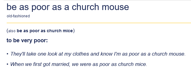 A church mouse居然不是