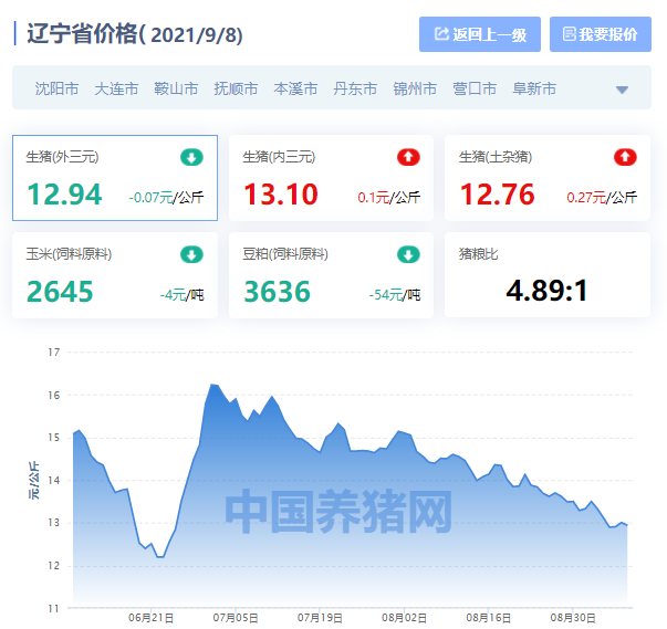 辽宁今日猪肉价格报价（辽宁猪肉价格今日猪价格）