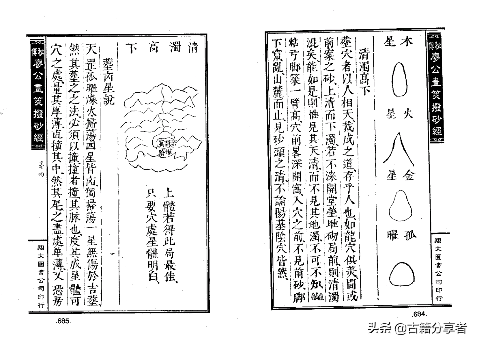 风水地理阴宅穴位详解‘秘传廖公拔砂经’四卷2部份