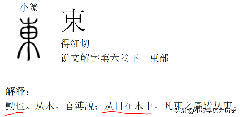 咬文嚼字：「東」为什么不是「日在木中」？