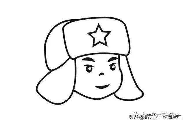 每天学一幅简笔画--雷锋简笔画图片大全