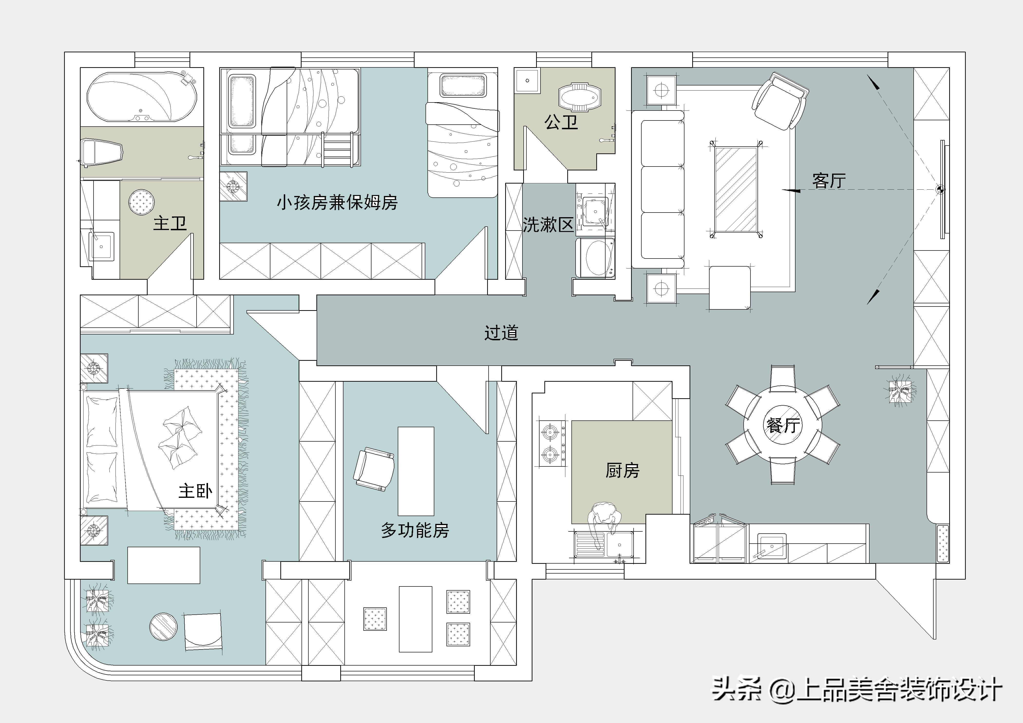 120㎡的小户型装中式，也能如此有格调，满屋柜子储物简直要逆天