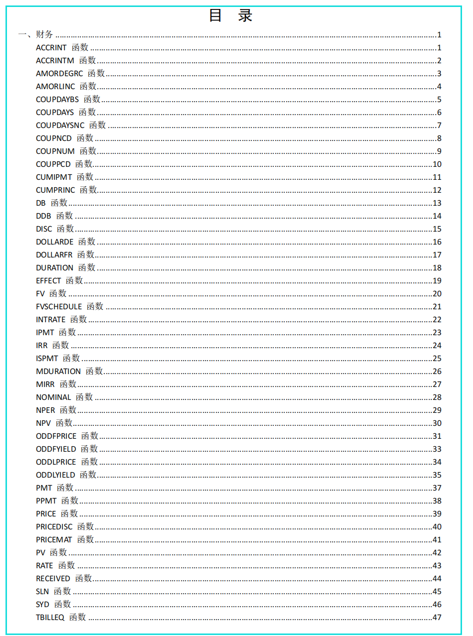 财务人员工作中“偷懒”工具，常用函数讲解及Excel函数释义大全