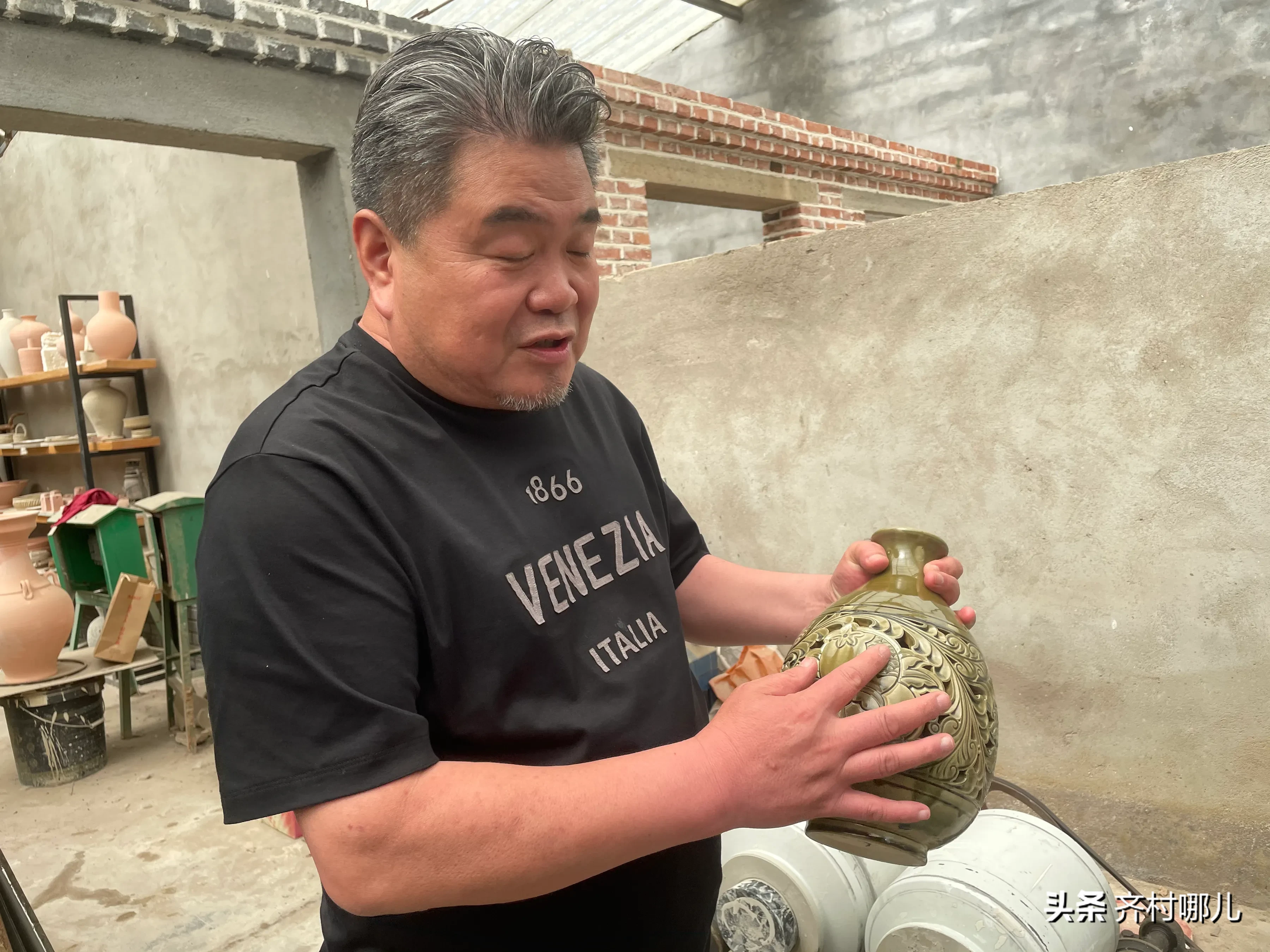 创投市场探访山东省枣庄市薛城区中陈郝古陶瓷传承人刘兵青瓷情怀