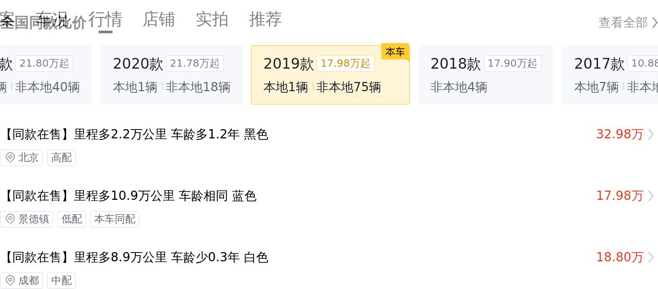 2019款途锐领航版，7万公里一手车，22万体验德系旗舰SUV！