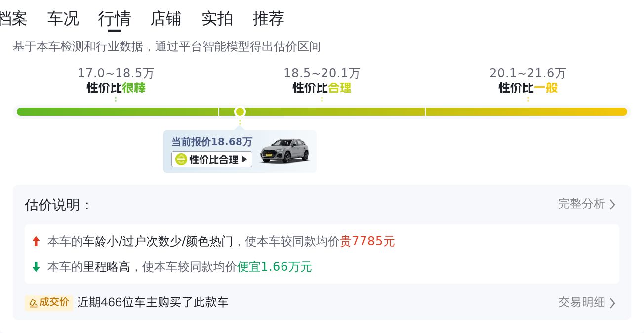 奥迪Q5L：2020年一手车，18万出头体验豪华SUV！