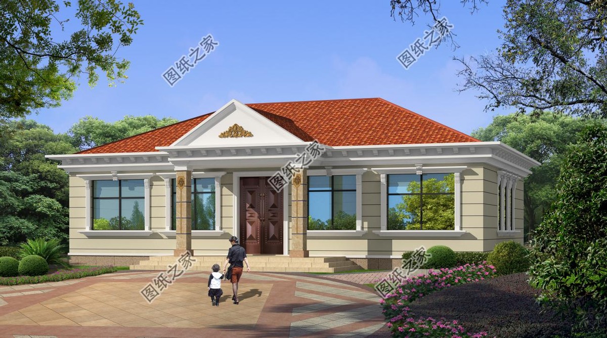 农村平房四间图片大全(农村大平层别墅设计) - 赤虎壹号