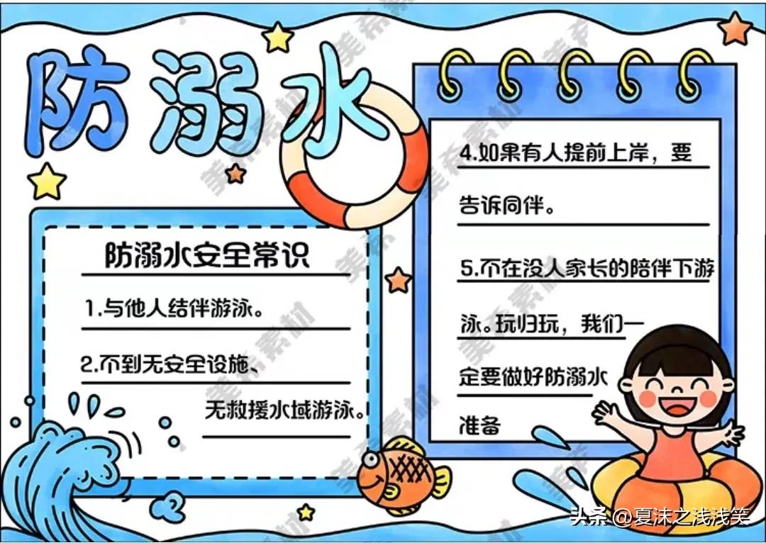 防溺水手抄报大全图片 溺水手抄报 第一名-千百号