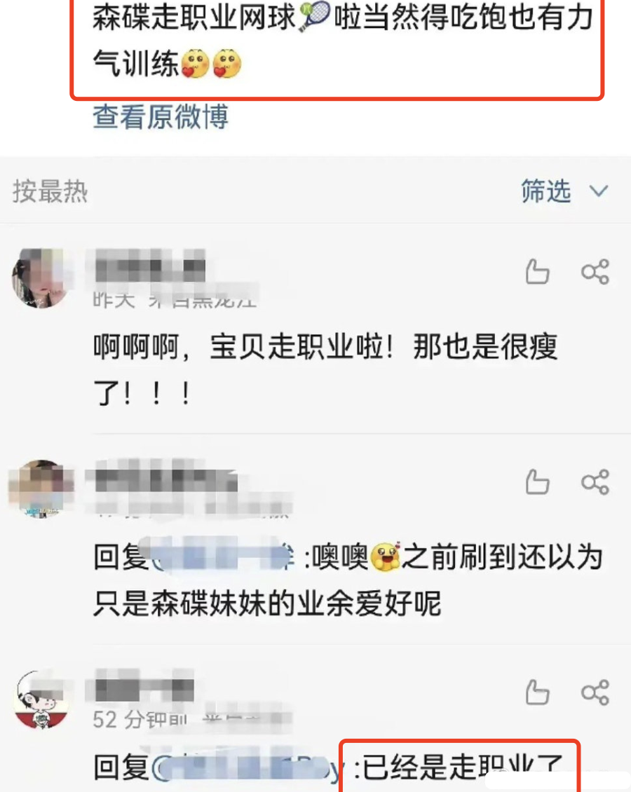 森碟网球照片(网传森碟已走上网球职业选手道路，曾师从休伊特，7岁就开始训练)