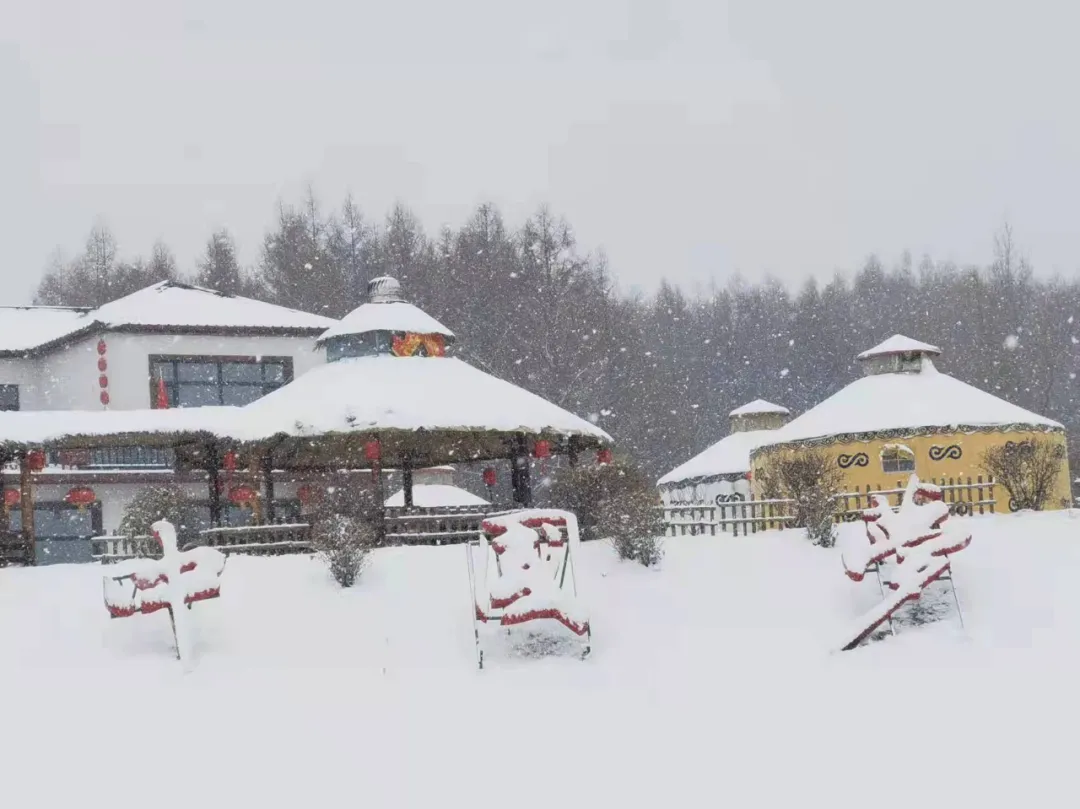 日暮苍山远，白雪落田园，去乡间寻找幸福感！