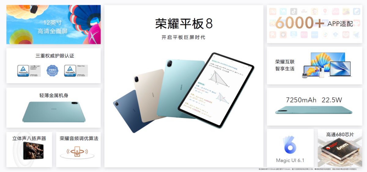 榮耀平板8發(fā)布：家庭的專屬移動影院，孩子的“學(xué)霸級平板”