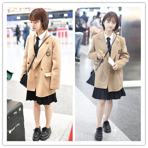 沈月的日常穿搭超可爱，学院风的穿搭就是美，都不像成年人了