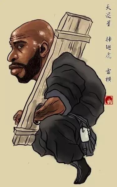 nba球星图片头像(nba球星水浒漫画版,姚明奥尼尔最好认,能认识二十位