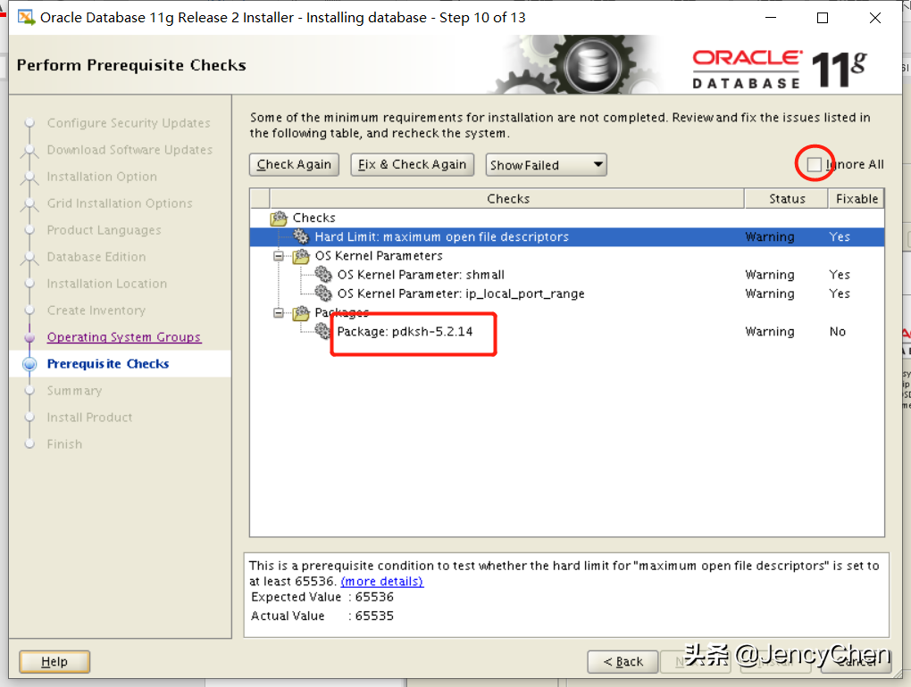 CentOS 7.6下安裝Oracle 11.2.0.4