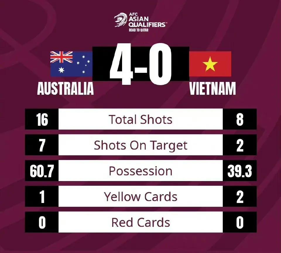 国足0-2不敌日本，下场对阵越南，越南的比赛数据和我们有何区别