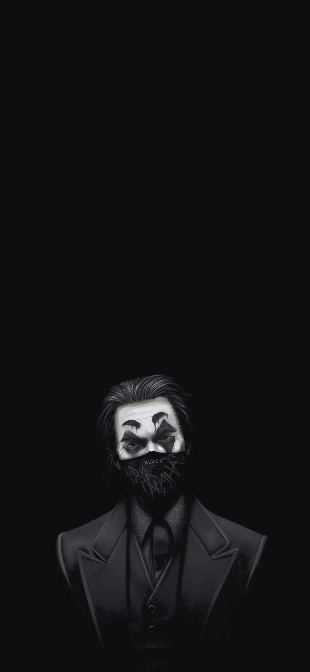 小丑黑白手机壁纸图片