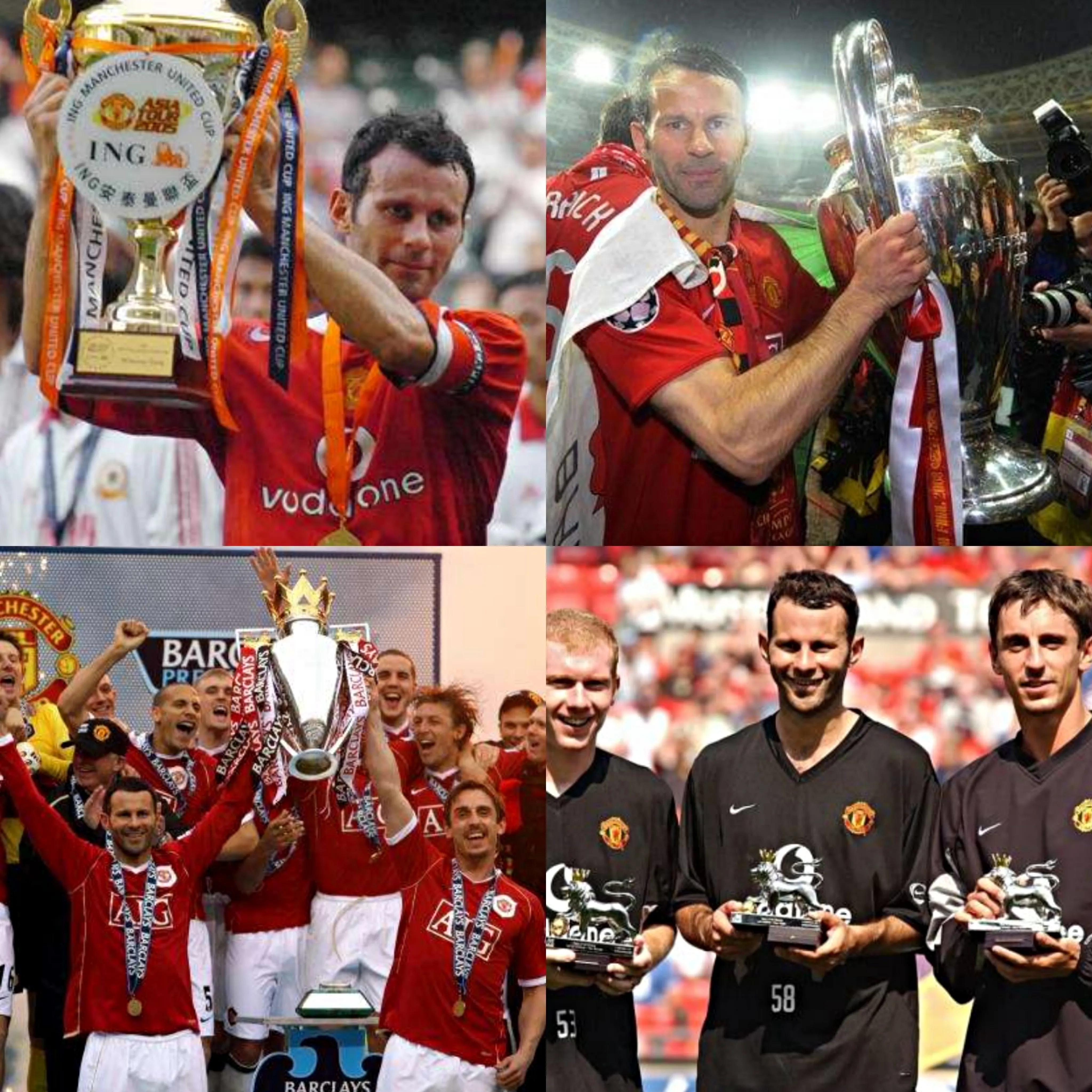 在这23年期间,吉格斯帮助曼联赢得了13次英超联赛冠军,2次欧洲冠军