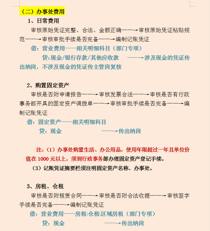 财务部各岗位工作流程，从基础岗位到管理层，流程清晰内容详细