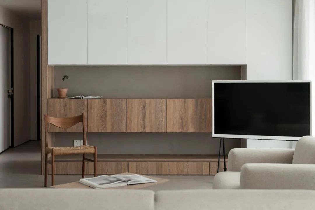 原木色、微水泥、140m²的清新小两居，小户型也能抄