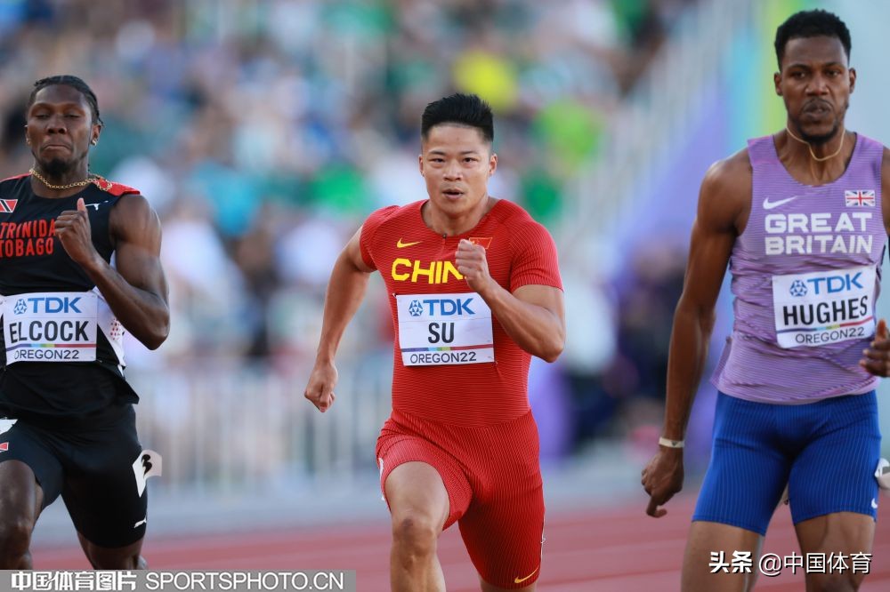 苏炳添照片(「图集」田径世锦赛男子100米预赛 苏炳添小组第五惊险
