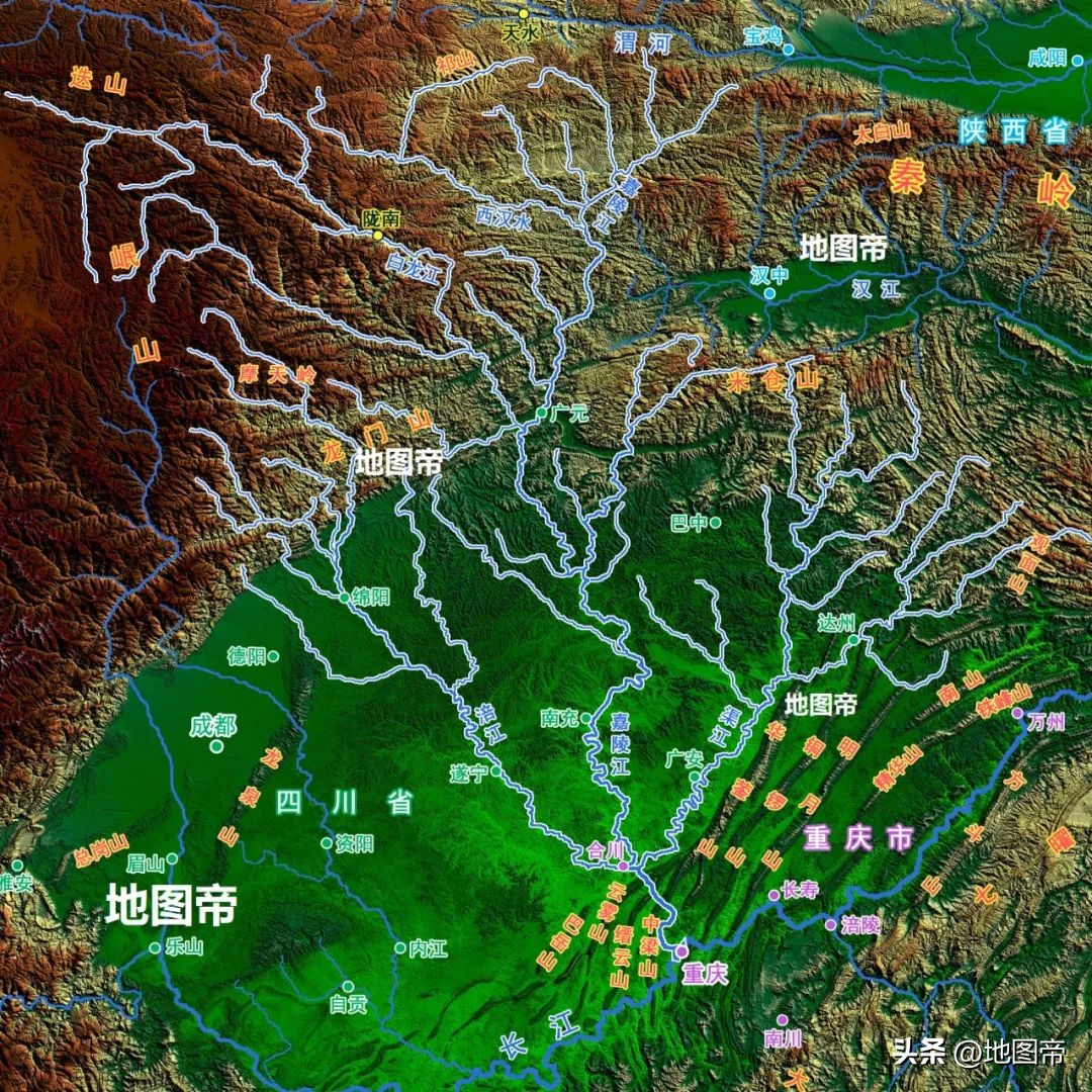 长江地图路线全图（长江位置地图线路）-第5张图片-科灵网