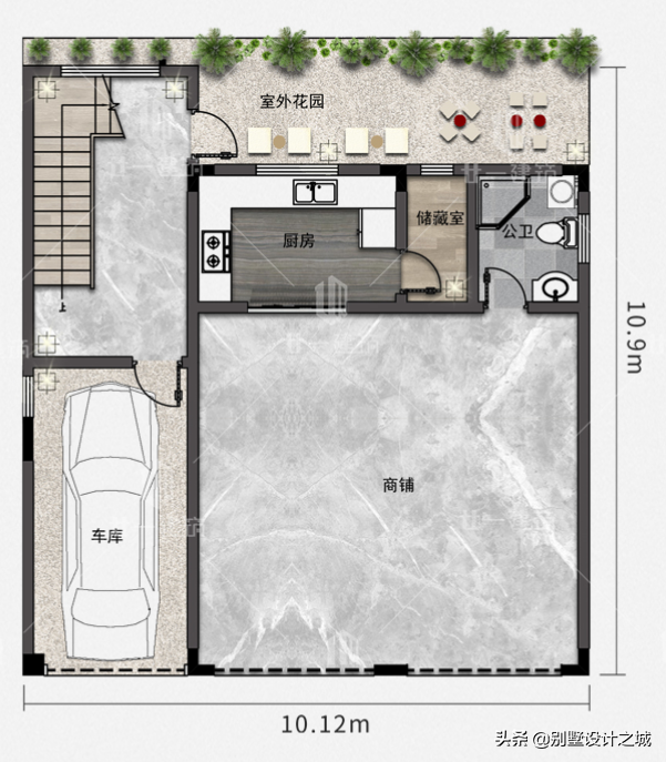 10×12门面房设计成梦中情房，商业和居住两不误，简直找不出毛病