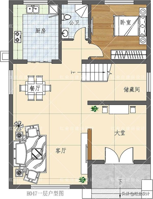 回农村自建房，怎能没有大堂屋？推荐5套图纸总有一套适合你