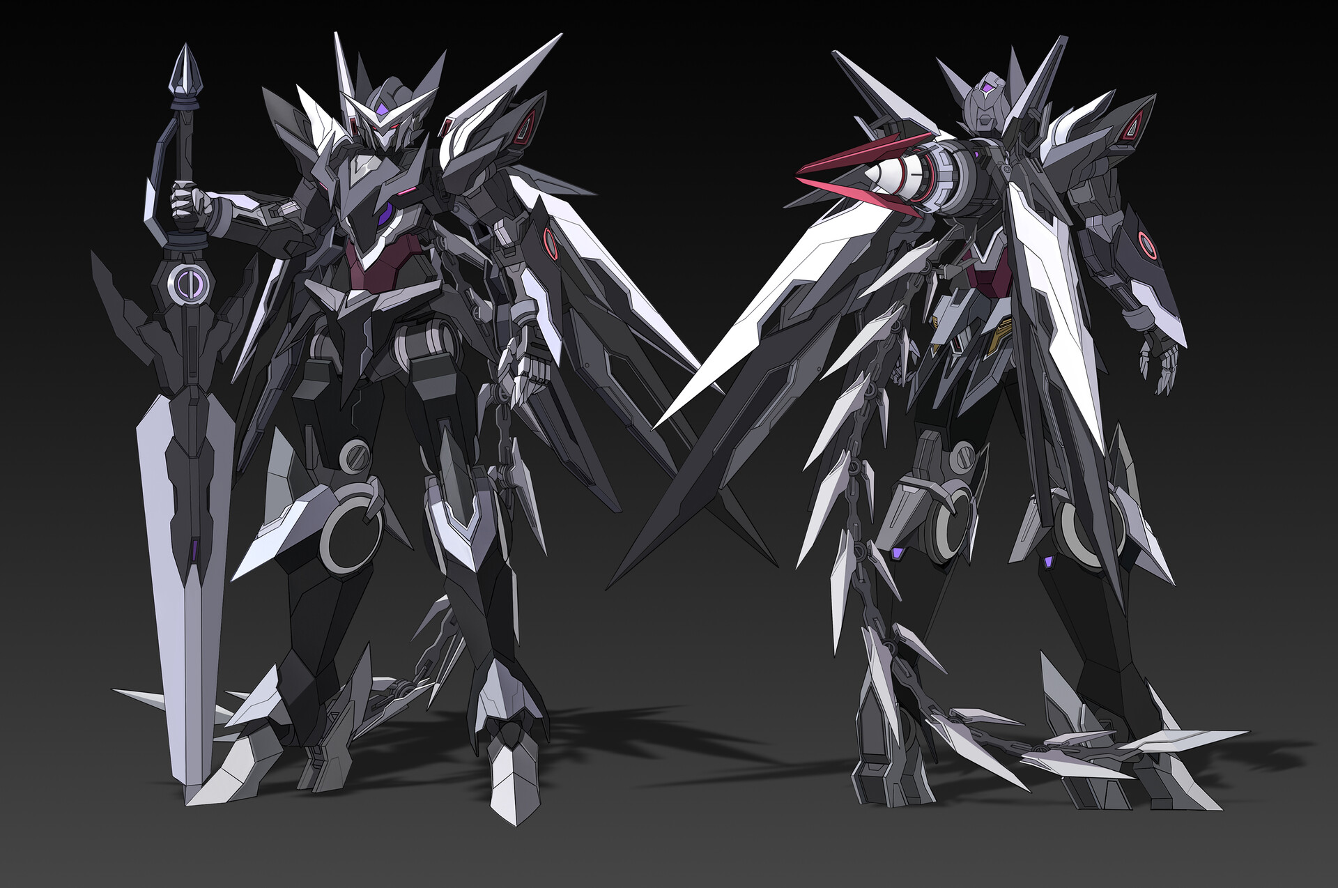 高达插画设计谁还没个机甲梦