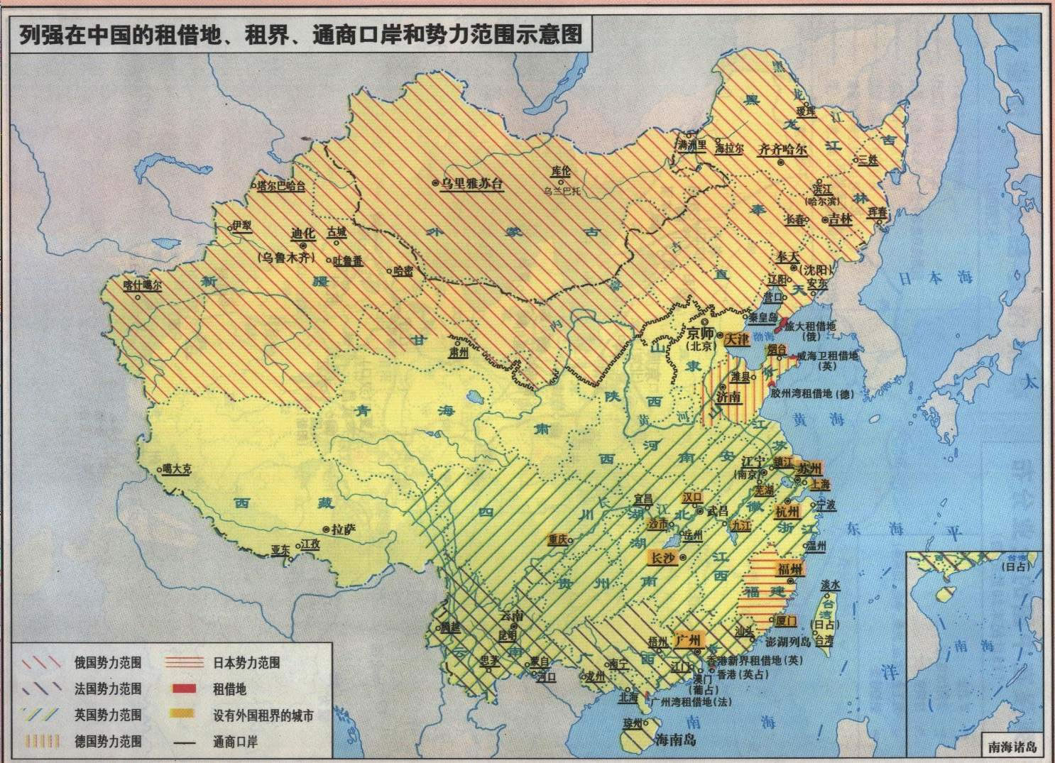 瓜分中国清朝局势图图片