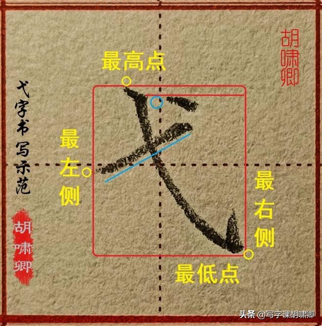 练字技巧！只有一种情况斜钩不可写长，掌握这一点，写好这类字
