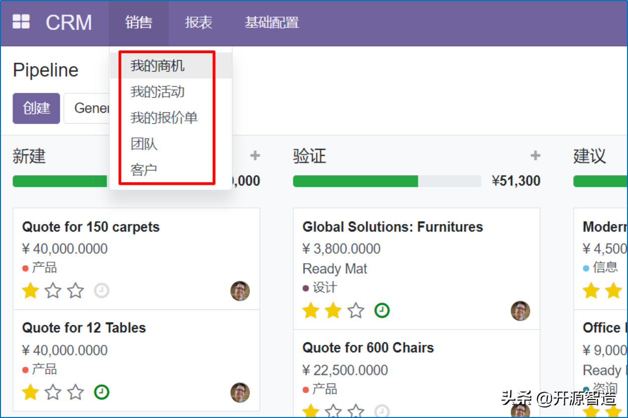 世界排名第一的永久免費(fèi)開源ERP：OdooCRM客戶關(guān)系管理應(yīng)用介紹