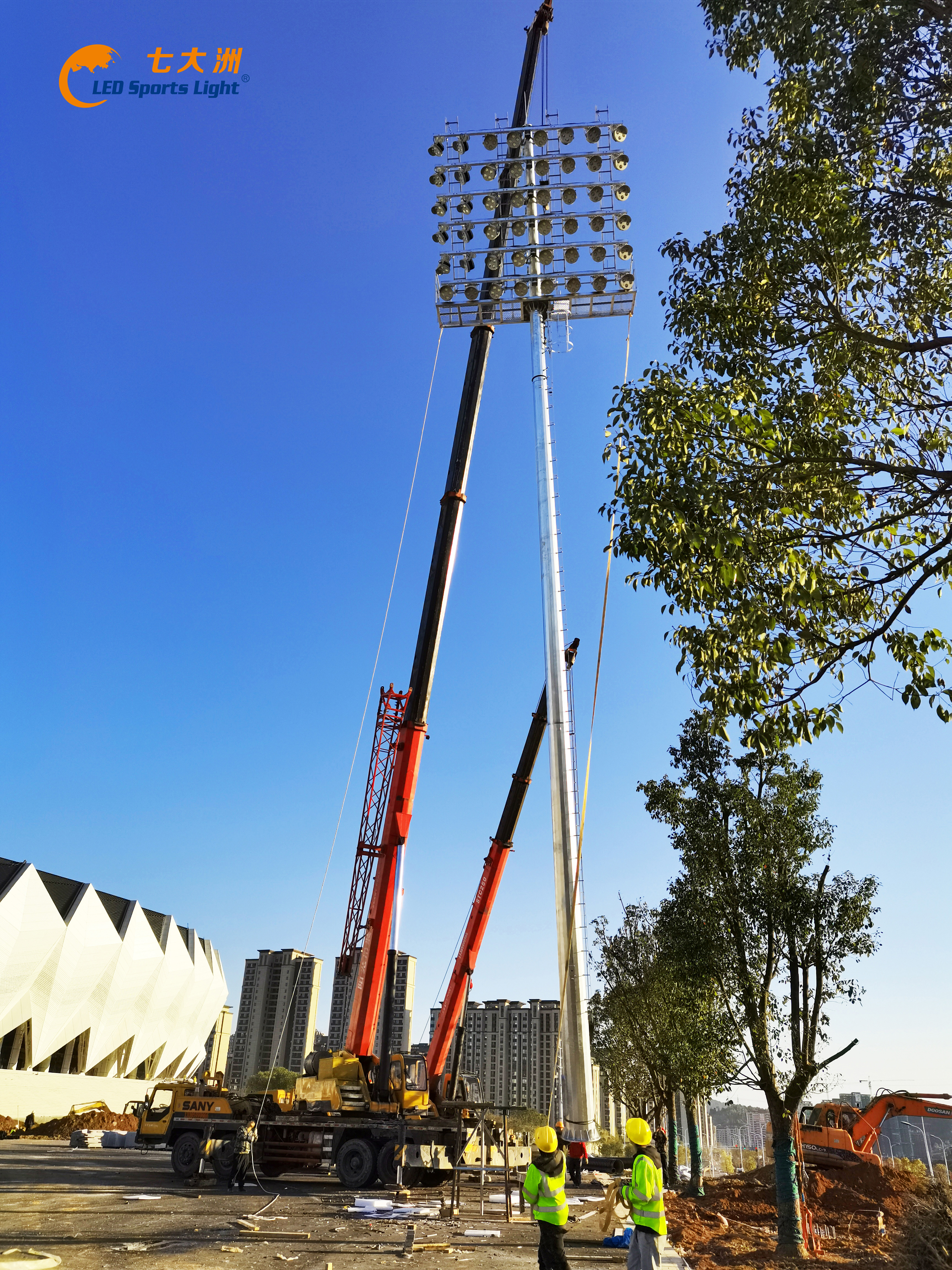 七大洲照亮福建省2022年第十七屆省運會主場館—武夷新區(qū)體育中心