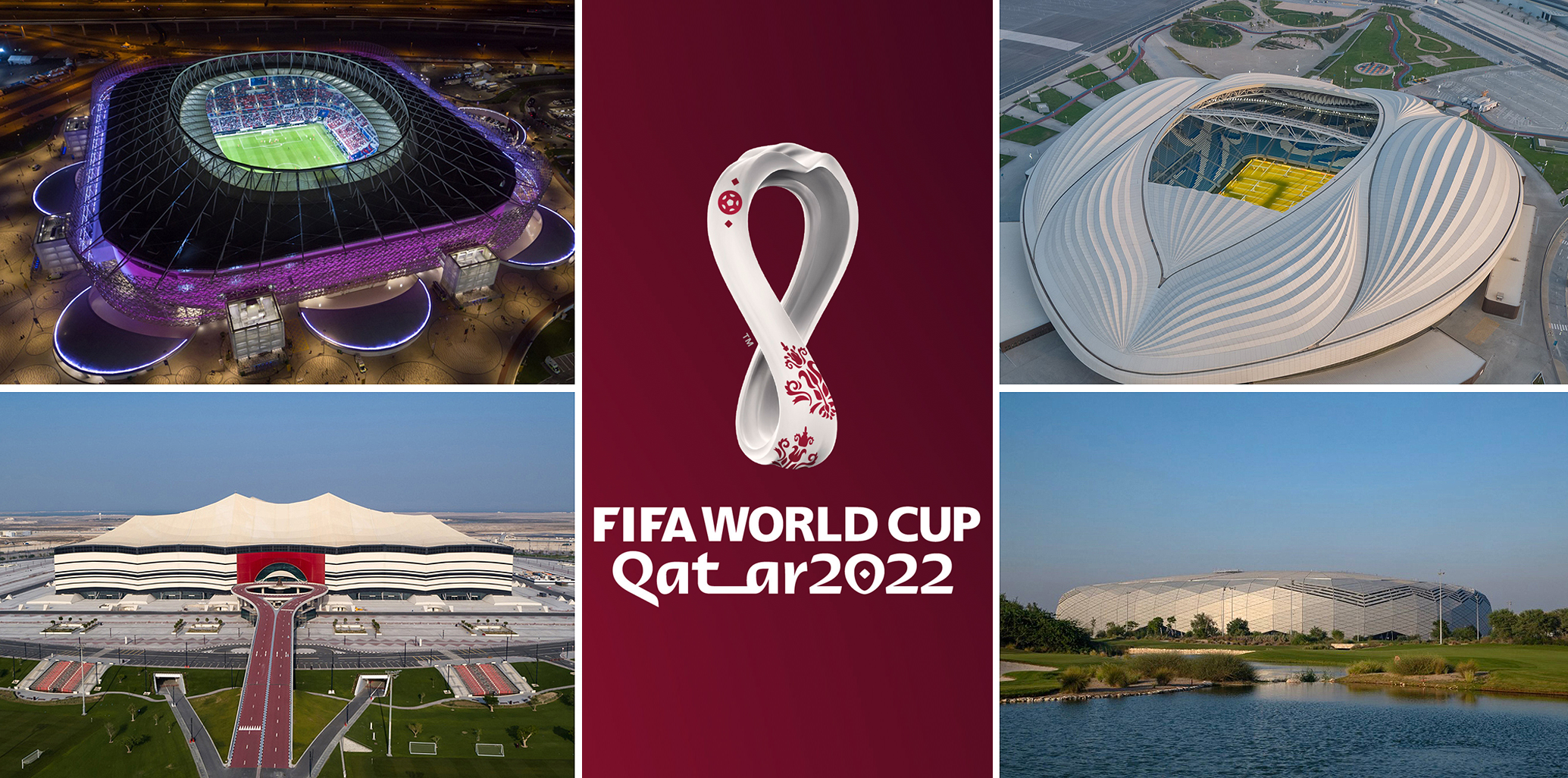 世界杯决赛场地2022(卡塔尔世界杯8座地标性场馆实景图，一探体育场背后的设计巧思)