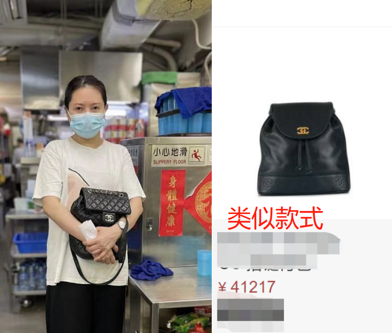 56岁李丽珍素颜逛菜市场，不化妆皮肤白净细嫩，背四万小包显阔气