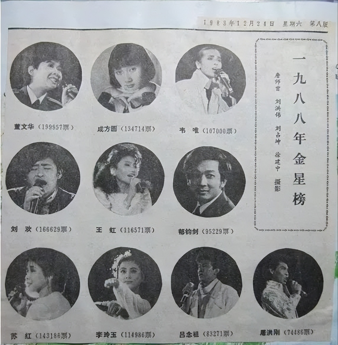 三十四年前评出的中国十大歌星，提起名字，满满的都是回忆