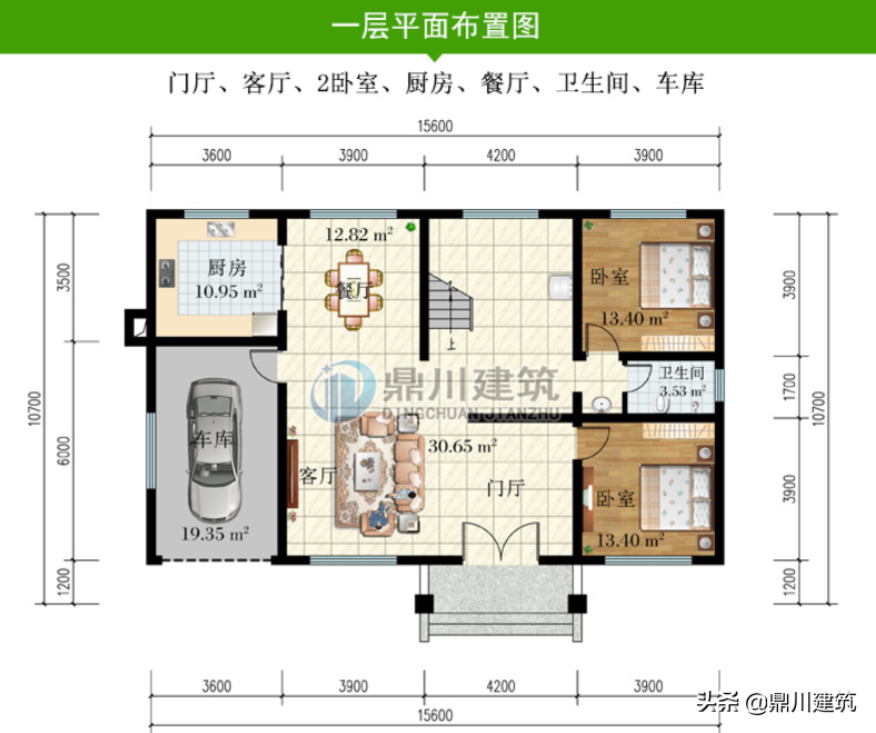 6套实用接地气带车库别墅，可停车可放杂物，农村建房必不可少