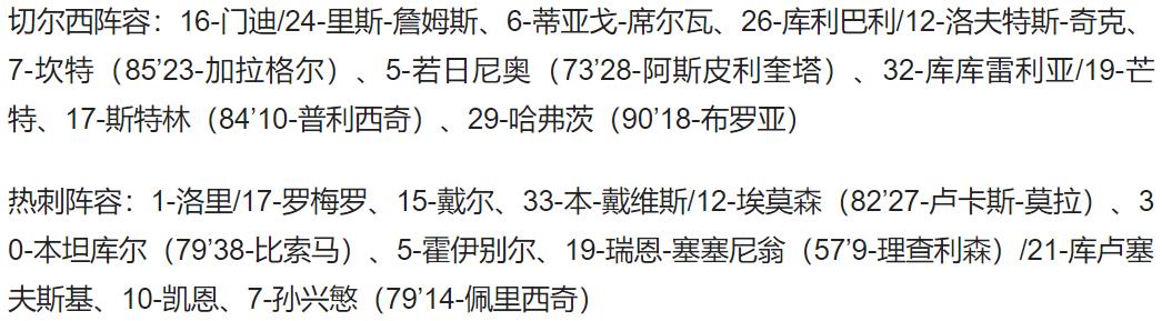 切尔西vs热刺(英超-切尔西2-2遭热刺绝平 凯恩96分钟破门 孔蒂图赫尔爆发冲突染红)