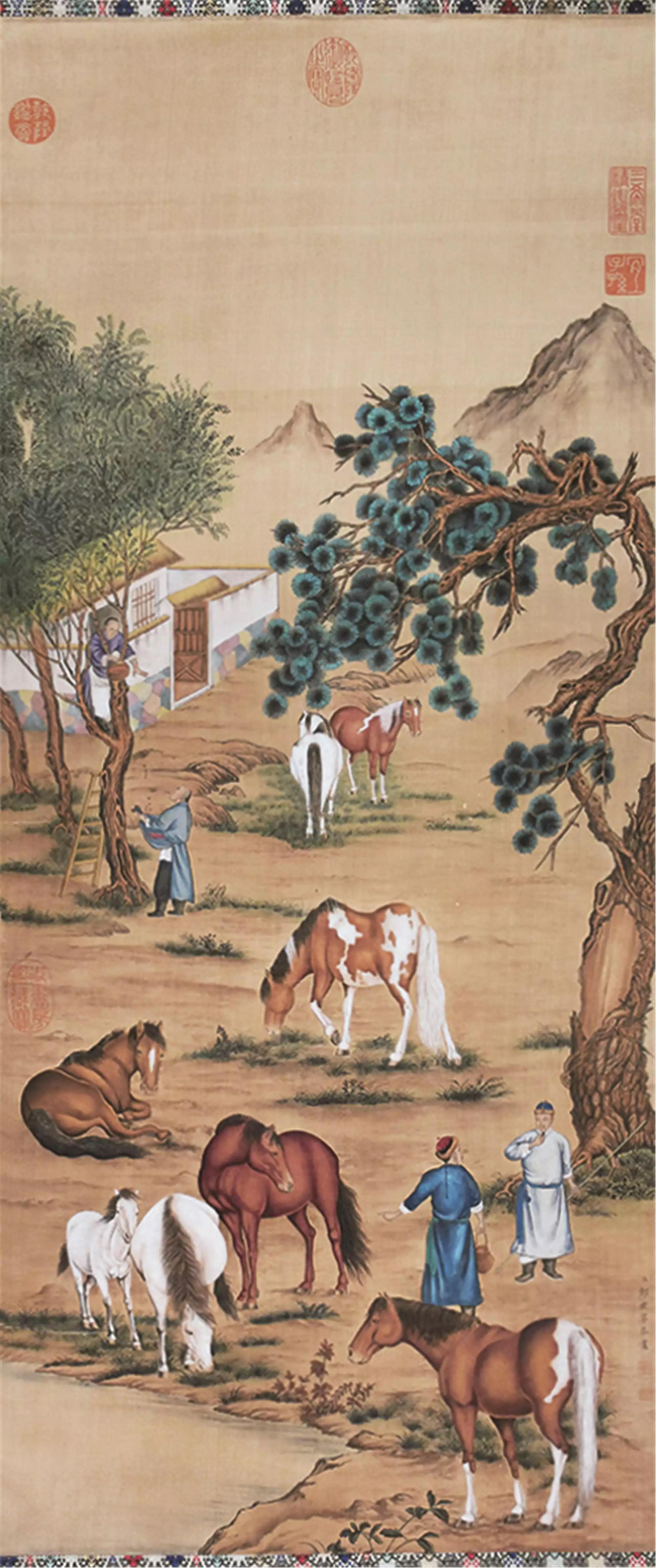 清代宫廷画家郎世宁的（清代宫廷画家郎世宁的什么图描绘了姿态各异之骏马白皮）-第40张图片-悠嘻资讯网