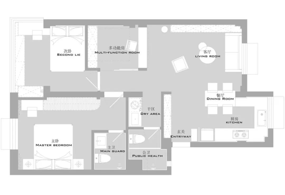 三室两厅两卫装修设计，实用与美观兼具，打造理想家居空间