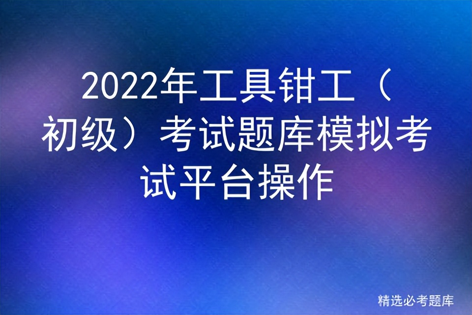 2022年工具钳工（初级）考试题库模拟考试平台操作